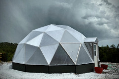 Deborah Rich and Mark Oppegard' - 22' - greenhouse in hailstorm