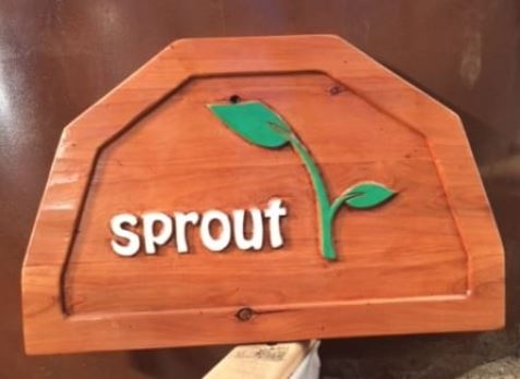 sprout sign in Dome shape