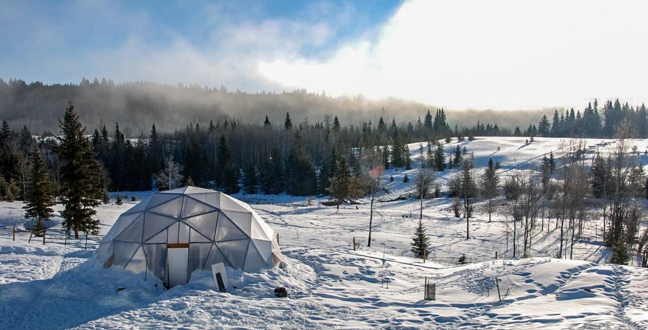 33 foot Growing Dome Winter Greenhouse in Canada