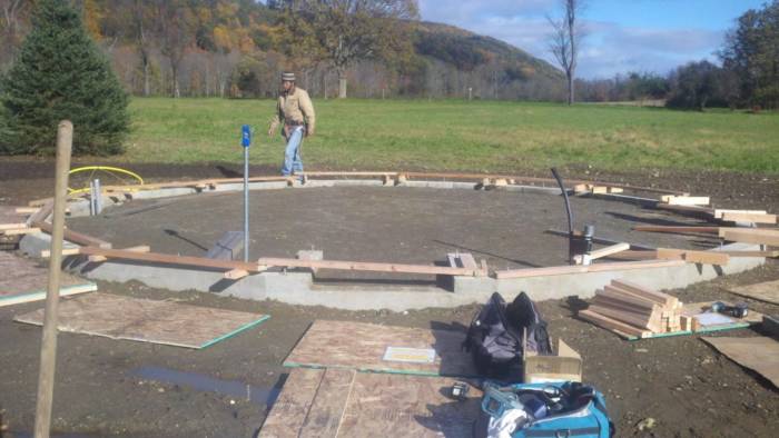 26' Growing Dome ICF Foundation for Geothermal Greenhouse