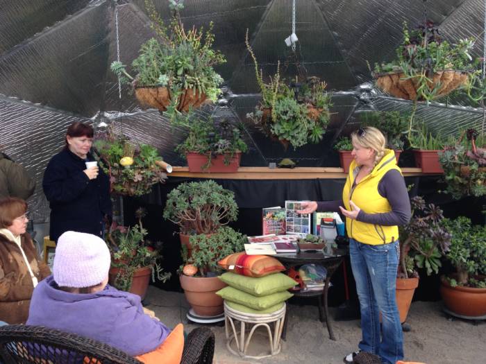 Kerry during a succulent presentation to local garden club