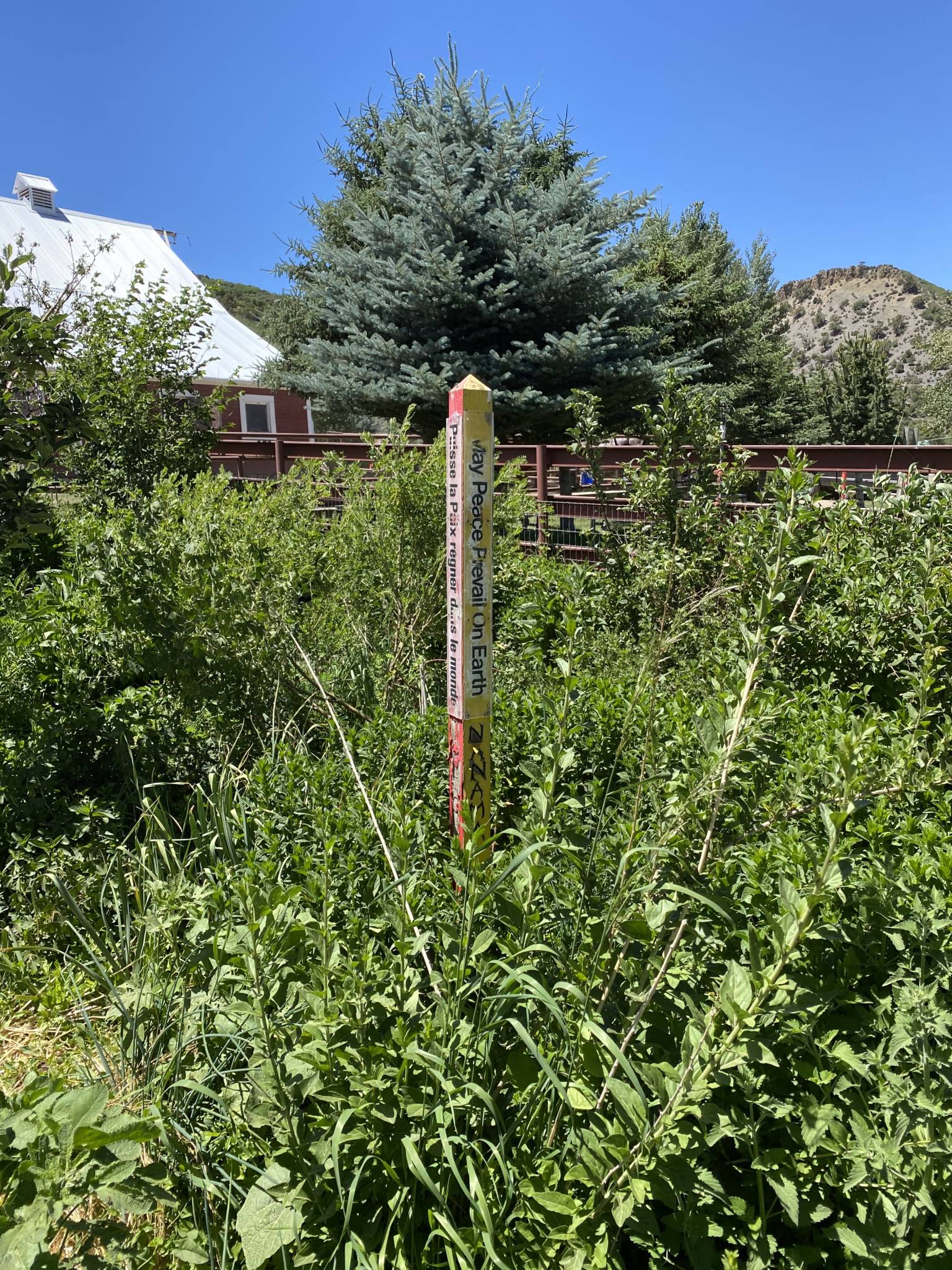 Peace Pole from Windstar Property