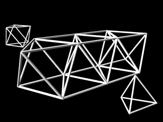 Octet Truss used in buckminster fuller geodesic dome