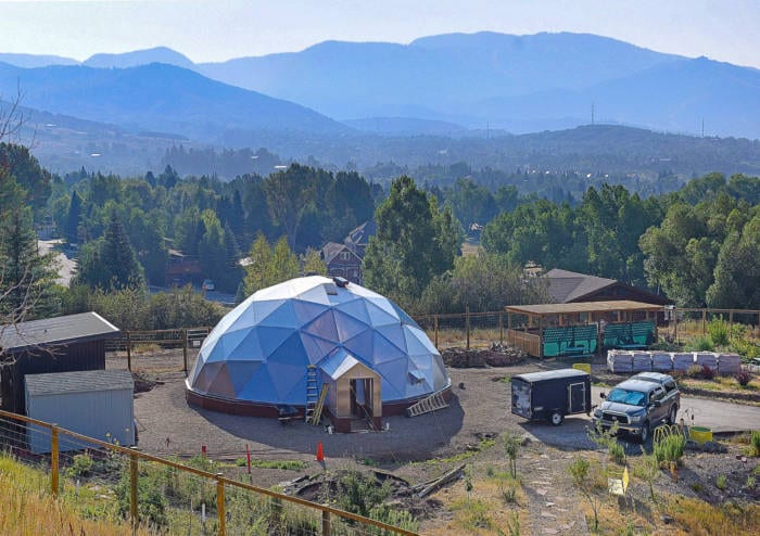 Colorado Mountain College Greenhouse Dome in Steamboat Springs Colorado