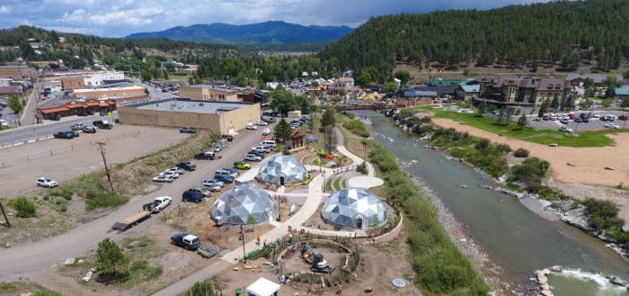 GGP 3 42' Growing Domes in the center of downtown Pagosa Springs