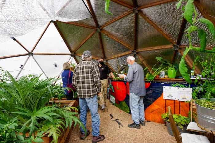 Tour of 26' Growing Dome Greenhouse in Golden Colorado