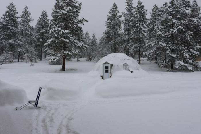 Colorado Greenhouse buried in snow