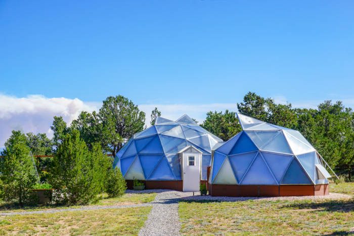 two growing dome backyard greenhouse