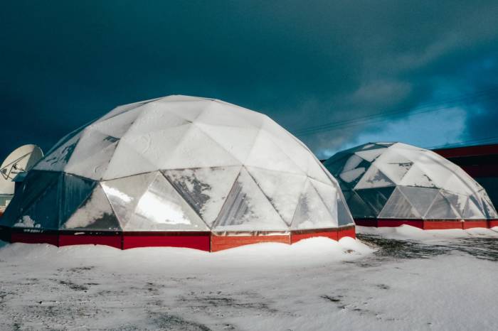 42' Growing Domes during winter