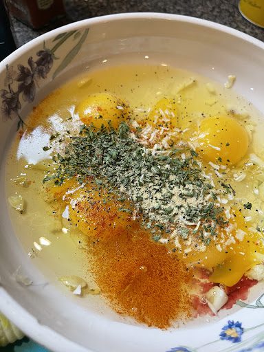 egg wash ingredients in a bowl