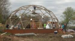 building a dome greenhouse at school