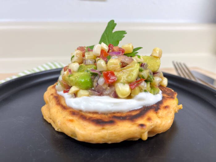 The Ultimate Roasted Green Chili Corn Cakes with Fresh Corn Salsa